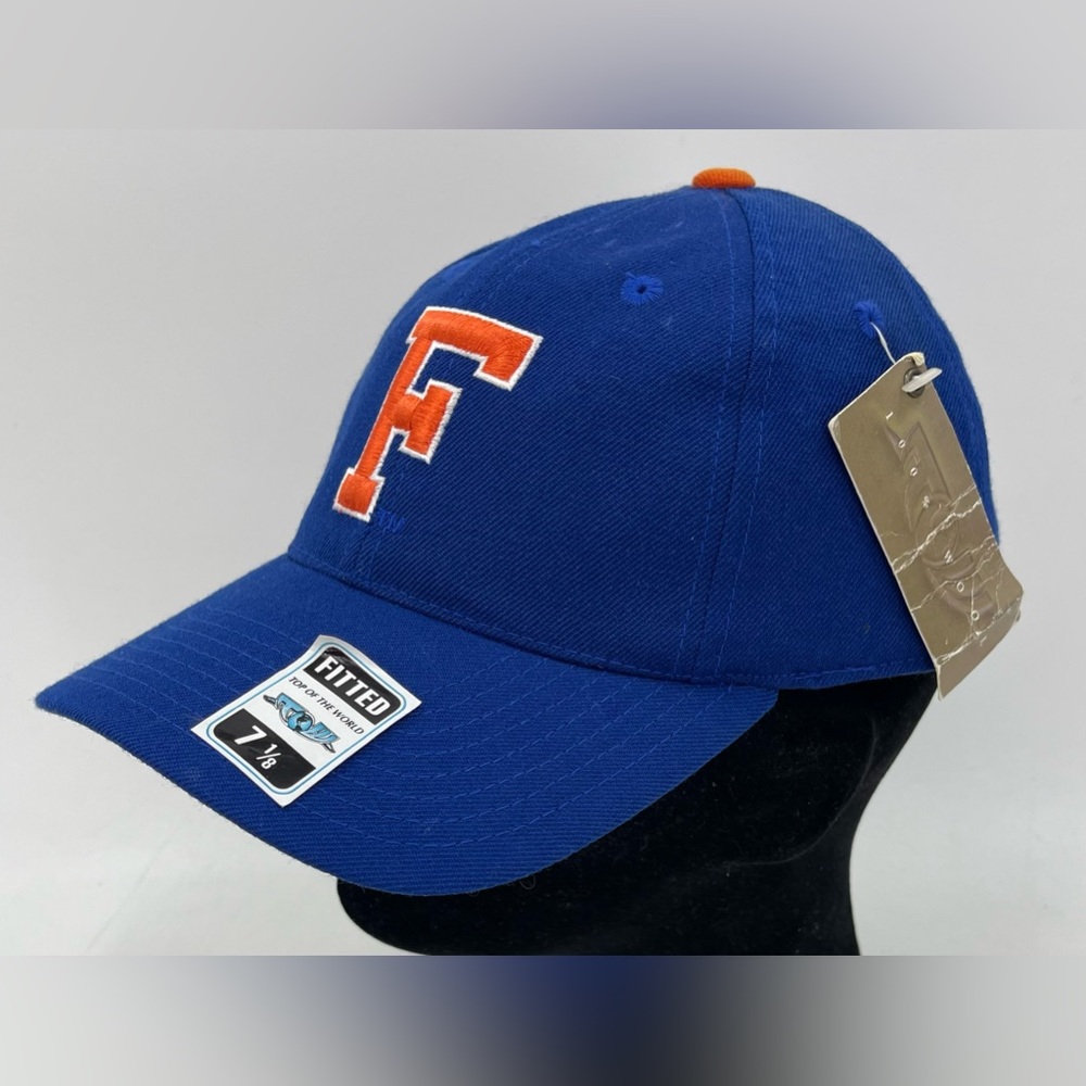 Florida Gators UF Top of the World Blue Wool Fitted 7 1/8 Men's‎ Hat F On Front